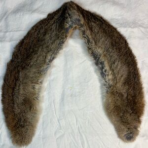 Vintage Rabbit Fur Stole / Collar – Brown Real Fur, Old Hollywood Style